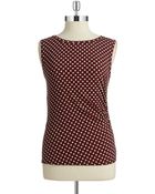 Laundry By Shelli Segal Geo Dot Shell Top - Lyst