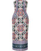 Temperley London Merida Quilted Printed Silk-Blend Chiffon Dress - Lyst