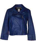 Ermanno Scervino Leather Outerwear - Lyst