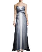 Monique Lhuillier Ombre Chiffon Strapless Gown - Lyst