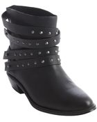Joe's Jeans Black Leather Studded Detail 'Sam' Ankle Boot - Lyst