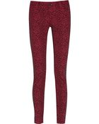 Alice + Olivia Animal-Print Stretch-Jersey Skinny Mid-Rise Jeans - Lyst