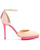 Charlotte Olympia Heather Suede Platform Pumps - Lyst