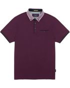 Ted Baker Check Collar Polo - Lyst
