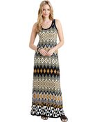 Karen Kane Egyptian Diamond Print Maxi Dress - Lyst