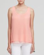 Elie Tahari Follia Silk Trim Tank - Lyst