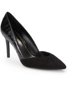 Enzo Angiolini Leather & Suede Cutaway Pumps - Lyst