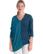 Armani Jeans Colorblock Asymmetrical Sweater - Lyst