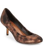 Donald J Pliner Metallic Leather Pumps - Lyst