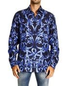 Versace Shirt Regular Placed Barocco Print - Lyst