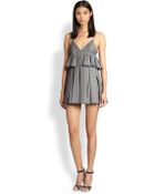 Alexander Wang Tiered Pleated Wool Dress - Lyst