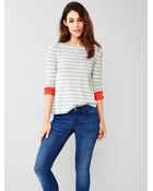 Gap Stripe Boatneck A-Line Sweater - Lyst