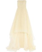 Oscar de la Renta Strapless Embellished Tulle Gown - Lyst