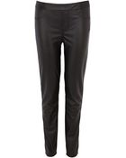 Karen Millen Leather Look Skinny Jean - Lyst
