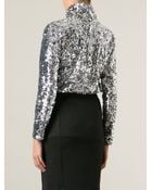By Malene Birger Sequinned Roll Neck Sweater - Lyst
