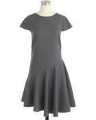 J.Crew Flounce Dress In Super 120S Wool - Lyst