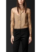 Burberry Embroidered Lace Shirt - Lyst
