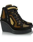 Pierre Hardy Suede Wedge Sneakers - Lyst