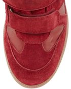 Isabel Marant Burt Hightop Wedge Sneaker Red - Lyst