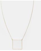 Asos Open Square Necklace - Lyst