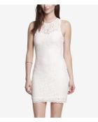 Express Sleeveless Open Back Lace Sheath Dress - Lyst