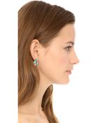 Oscar de la Renta Crystal Clip On Earrings - Lyst