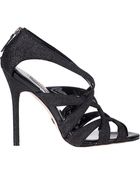 Badgley Mischka Junebug Evening Sandal Black Glitter - Lyst