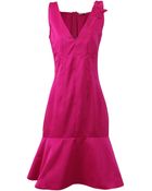 Nina Ricci Rose Shoulder Flared Dress - Lyst