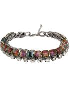 Topshop Double-Row Rhinestone Collar - Lyst