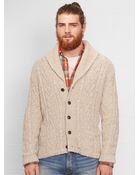 Denim & Supply Ralph Lauren Shawl-Collar Cable Cardigan - Lyst