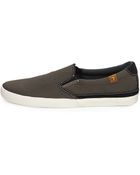7 For All Mankind Cal Suede Trimmed Slipon Sneaker - Lyst