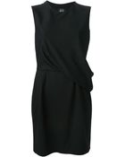 McQ by Alexander McQueen Draped Shift Dress - Lyst