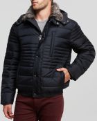 Marc New York Dave Fur Collar Down Bomber Jacket - Lyst
