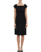 Derek Lam Side-Draped Square-Neck Sheath - Lyst