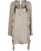 Alberta Ferretti Short Dress - Lyst