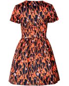 Matthew Williamson Cotton Blend Floral Twine Print Dress - Lyst
