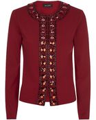 St. John Beaded Trim Jacket - Lyst