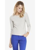 Express Horizontal Shaker Knit Hi-Lo Hem Sweater - Lyst