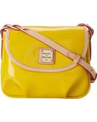 Dooney & Bourke Patent Flap Pleated Crossbody - Lyst