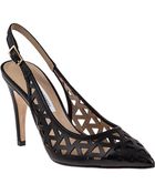 Diane von Furstenberg Addison Slingback Pump Black Leather - Lyst
