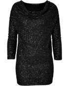 Donna Karan New York Draped Cashmere Sequin Tunic - Lyst