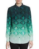 Equipment Ombré Snake Print Slim Signature Silk Blouse - Lyst