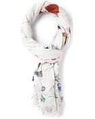 Faliero Sarti Airplane Print Scarf - Lyst