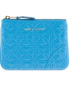 Comme Des Garçons Geometric Embossed Pouch Blue - Lyst