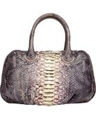 Zagliani Python Marie Small Satchel - Lyst