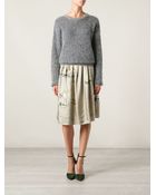 Erika Cavallini Semi Couture Hound Print Flared Skirt - Lyst