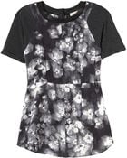 Rebecca Taylor Short Sleeve Ghost Flower Top - Lyst