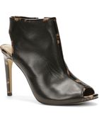 Ann Taylor Stacee Leather Peeptoe Shooties - Lyst