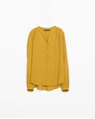 Zara Blouse with Buttons - Lyst