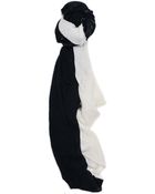 Grisal Love Duo Cashmere Scarf In Milk And Black - Lyst